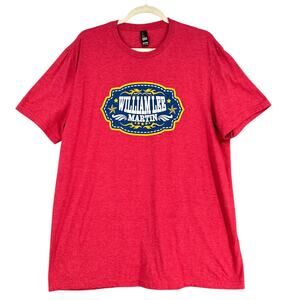 William Lee Martin Comedy District Red Short Sleeve Logo Graphic T-Shirt‎ XL
